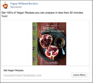 Vegan Without Borders - Facebook Ad